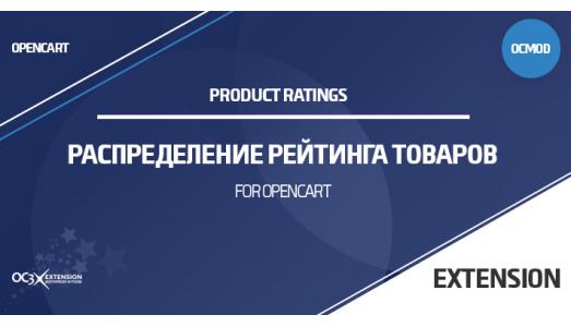 Распределение рейтинга товаров OpenCart 3
